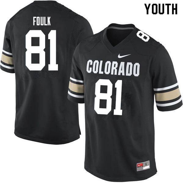 Youth #81 Griffin Foulk Colorado Buffaloes College Football Jerseys Sale-Home Black